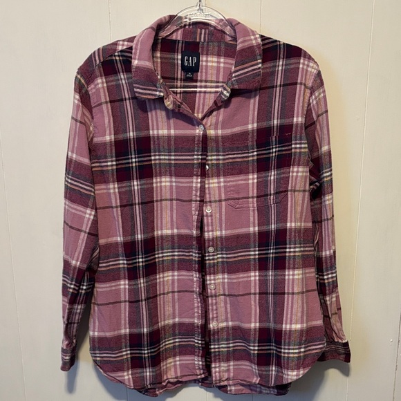 GAP Other - GAP Mens Casual Pink and White Plaid Shirt